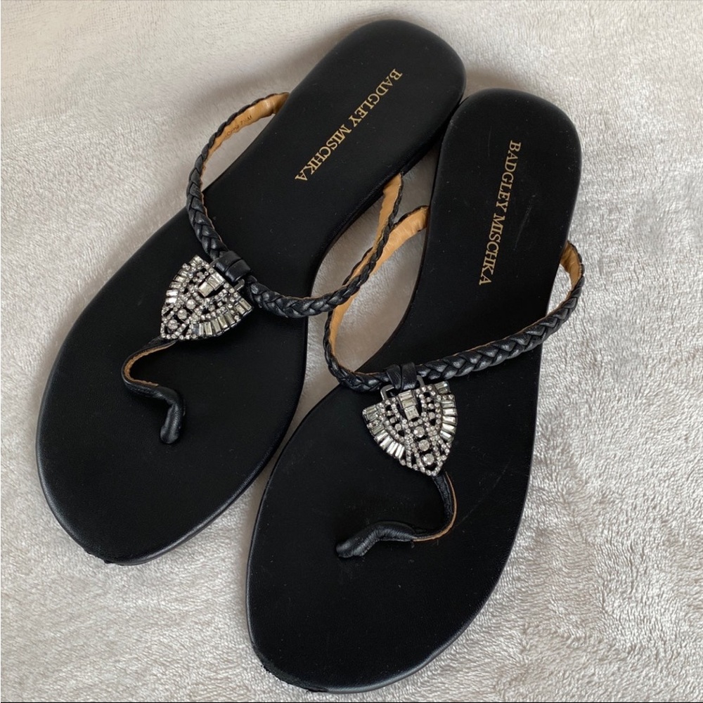 Badgley Mischka black sandals size 7.5